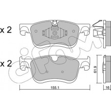 Cifam 822-1349-0 - CIFAM CITROEN Колодки гальмівні передні BERLINGO 1.2-1.6 18-. OPEL. FIAT. PEUGEOT. TOYOTA