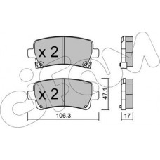 Cifam 822-844-0 - CIFAM OPEL гальмівні колодки задн. Insignia 08-. Chevrolet Malibu 12-. Saab