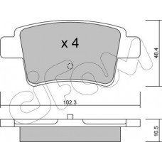 Cifam 822-801-0 - CIFAM  CITROEN Тормозн.колодки задн.C4 Picasso.Grand Picasso 06.Peugeot 408 10-