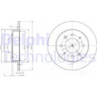 Delphi BG4017 - DELPHI KIA диск гальмівний задн.Cerato