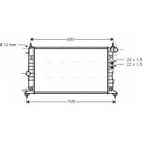 Ava Quality Cooling OLA2244 - Радиатор охлаждения двигателя Opel Vectra B 1.6-2.0i MT AC OLA2244 AVA