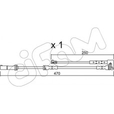 Cifam SU.338 - CIFAM BMW датчик гальм. колодок передні 1 F40 19-. 2 Active Tourer F45 13-. 2 Gran Coupe F44 19-. X1 F48 15-. X2 F39 17-