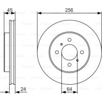 BOSCH 0986479R18 - BOSCH диск гальм. передн. MITSUBISHI LANVER 1.8 -03