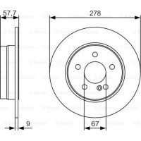 BOSCH 0986479S96 - BOSCH DB гальмівний диск задн W204