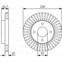 BOSCH 0986479T42 - BOSCH диск гальм. передн. NISSAN MICRA -10