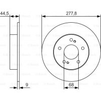 BOSCH 0986479T86 - BOSCH NISSAN диск гальмівний задній Maxima QX 3.0 -99