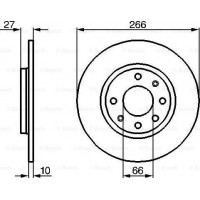 BOSCH 0986478090 - BOSCH  CITROEN диск гальмівний BX 81-. PEUGEOT 405 87-