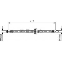 BOSCH 1987481626 - BOSCH RENAULT шланг гальм передн.  з ESP Duster 04-