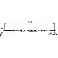 BOSCH 1987482533 - BOSCH MITSUBISHI трос ручного гальма лів.Lancer 03-