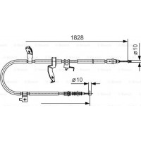 BOSCH 1987482053 - Гальмівний трос ручник 1828mm MAZDA 5 LH 1.8-2.0 05-10