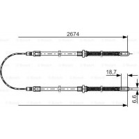 BOSCH 1987482148 - Тросовий привод, стоянкове гальмо