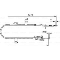 BOSCH 1987482304 - Тросовий привод, стоянкове гальмо