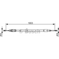 BOSCH 1987482317 - Тросовий привод, стоянкове гальмо