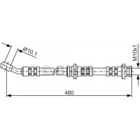 BOSCH 1987476802 - BOSCH NISSAN шланг гальмівний передн. лів. Almera -00