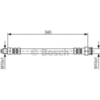 BOSCH 1987476393 - BOSCH шланг гальмівний перед. DB W123-124-201 340mm