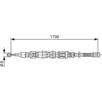 BOSCH 1987477211 - BOSCH  DB трос ручн.гальма задн.ч. 207-310 6014201185стар.тип