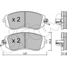 Cifam 822-500-1 - CIFAM SUBARU гальмівні колодки передні ForesterSG 2.0. 2.0S 02- Impreza. Legacy