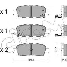 Cifam 822-612-0 - CIFAM NISSAN гальмівні колодки задні Qashqai. Teana.Tiida.Murano. X-Trail 01-