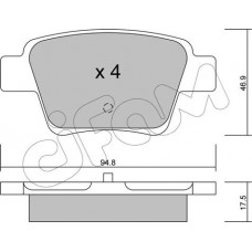 Cifam 822-639-0 - Комплект гальмівних накладок, дискове гальмо