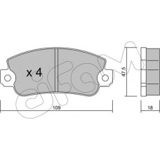 Cifam 822-033-0 - CIFAM  FIAT Колодки тормозные передние Panda 82-.Regata 83-.Uno