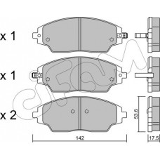 Cifam 822-1008-0 - Комплект гальмівних накладок, дискове гальмо