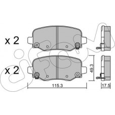 Cifam 822-1002-0 - Комплект гальмівних накладок, дискове гальмо