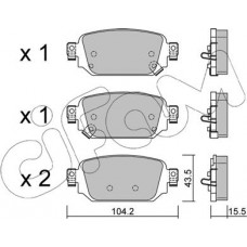 Cifam 822-1238-0 - Комплект гальмівних накладок, дискове гальмо