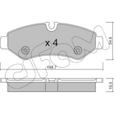 Cifam 822-1275-0 - Комплект гальмівних накладок, дискове гальмо