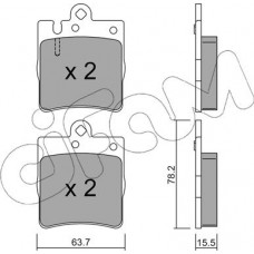Cifam 822-344-0 - Комплект гальмівних накладок, дискове гальмо