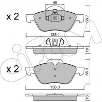 Cifam 822-335-1 - CIFAM  RENAULT гальмівні колодки передн.Megane II.Scenic II 03-