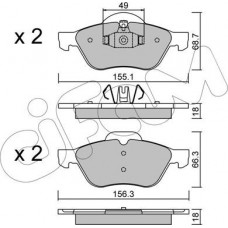 Cifam 822-335-1 - CIFAM  RENAULT гальмівні колодки передн.Megane II.Scenic II 03-