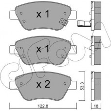 Cifam 822-321-2 - Комплект гальмівних накладок, дискове гальмо