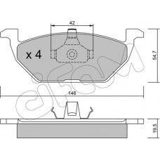 Cifam 822-211-0 - CIFAM VW Колодки гальмівні передні Golf IV 1.6-1.9TDi.Audi A3