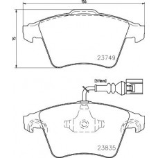 HELLA PAGID 8DB 355 011-621 - Комплект гальмівних накладок, дискове гальмо