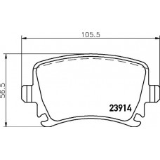 HELLA PAGID 8DB 355 011-771 - HELLA VW Тормозные колодки задн. AUDI A3 03-Golf V. Caddy. Touran SKODA Octavia