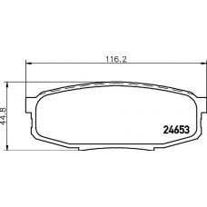 HELLA PAGID 8DB 355 013-771 - Комплект гальмівних накладок, дискове гальмо