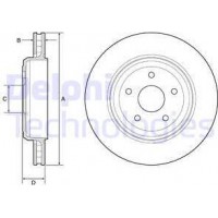 Delphi BG9214C - DELPHI JEEP гальмівний диск задній GRAND CHEROKEE IV