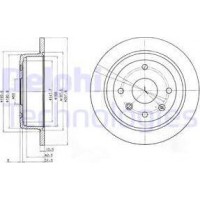 Delphi BG4091 - DELPHI CHEVROLET диск гальмівний задн. LacettiNubira.Daewoo