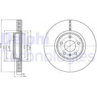 Delphi BG4346C - DELPHI AUDI диск гальмівний передній 320mm A4-A5-A6-Q5 08-