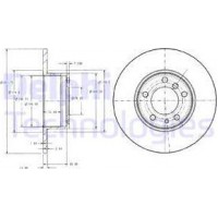 Delphi BG2430 - DELPHI BMW диск гальмівний передн.5-serie E34 88-