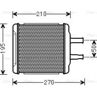 Ava Quality Cooling DWA6088 - Радіатор обігрівача CHEVROLET Lacetti 1.6-1.8 вир-во AVA