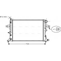 Ava Quality Cooling OLA2254 - AVA OPEL Радіатор охолодження ASTRA G 1.6-1.8 98- механіка