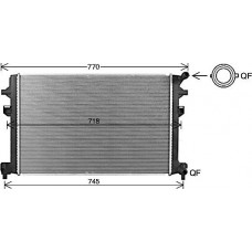 Ava Quality Cooling VN2426 - AVA AUDI Радіатор охолодження двиг. A3 1.4-2.0 13-. Q3 35 TDI 18-. TT 2.0 TDI 14-