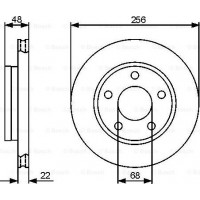 BOSCH 0986479463 - BOSCH диск гальм. задн. AUDI A4 -00