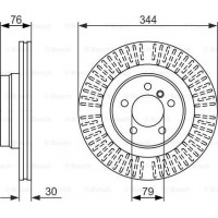 BOSCH 0986479489 - BOSCH диск гальм. передн. RANGE ROVER -12