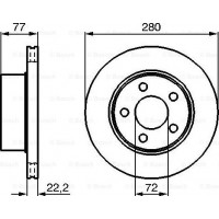 BOSCH 0986478694 - BOSCH JEEP диск гальм. передн. Cherokee -01