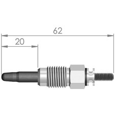 A-N PARTS 059 173 - A-N PARTS VW свічка розжарювання подвійна спіраль 11V L=61mm Audi 100.80.A4.6.Ford.Seat.Skoda.Volvo.Golf.Passat.LT28-55.T4 1.6-2