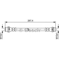 BOSCH 1987481583 - BOSCH BMW шланг гальм. задн. прав. X5 E70-F15