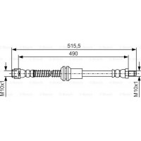 BOSCH 1987481721 - BOSCH  шланг гальмівний передн. GLK-CLASS 08-