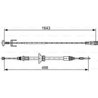 BOSCH 1987482525 - Тросовий привод, стоянкове гальмо